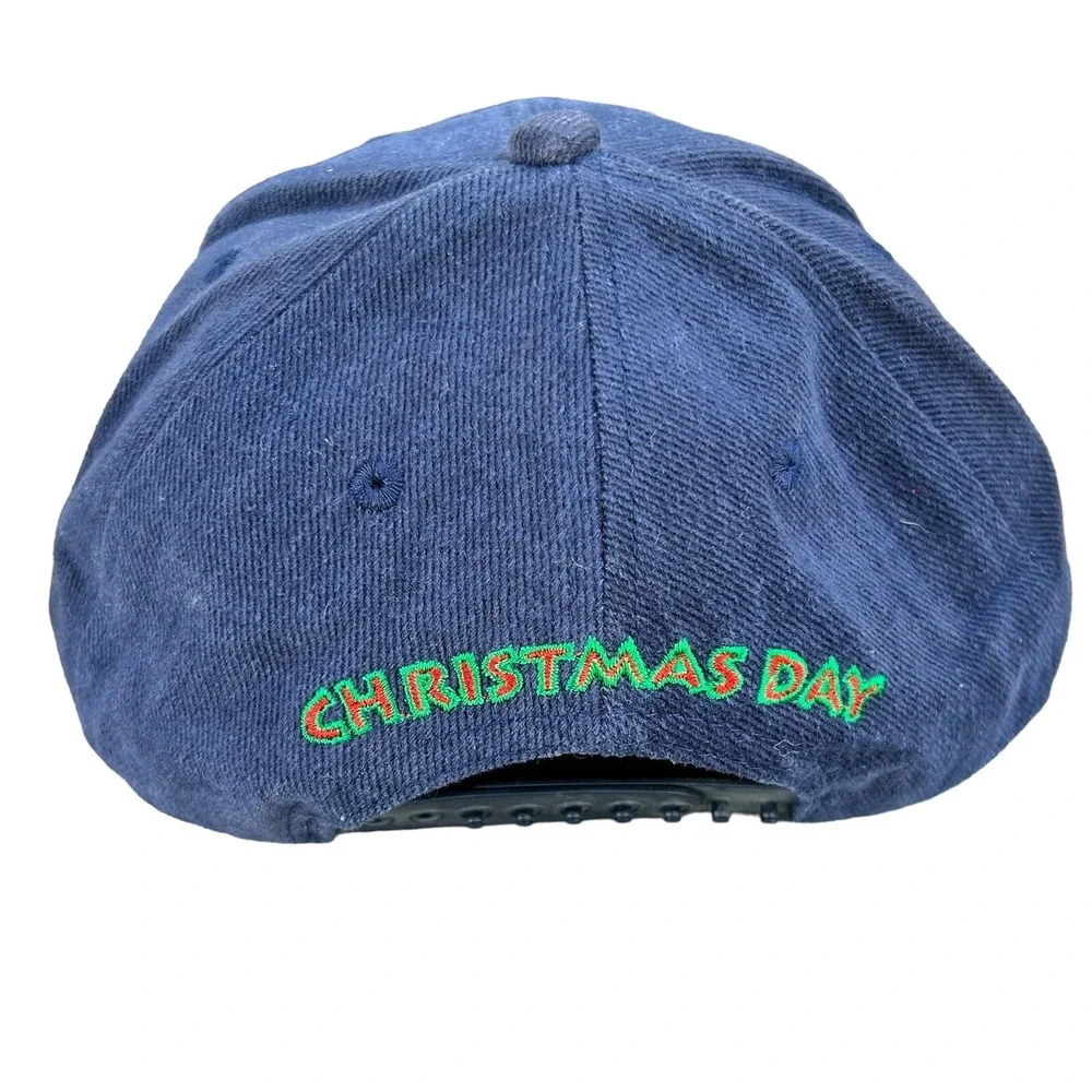 VTG Aloha Bowl Hat Hawaii Jeep Christmas Day Snap Back Twill 90s Blue Ball Cap‎